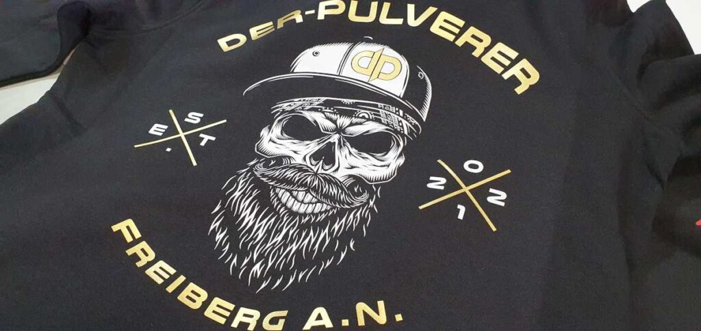 IT Folientechnik Ludwigsburg, Textilveredelung, T-Shirt Totenkopf